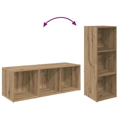 TV Cabinet 3 pcs Artisan oak 37 x 35 x 107.5 cm Engineered wood