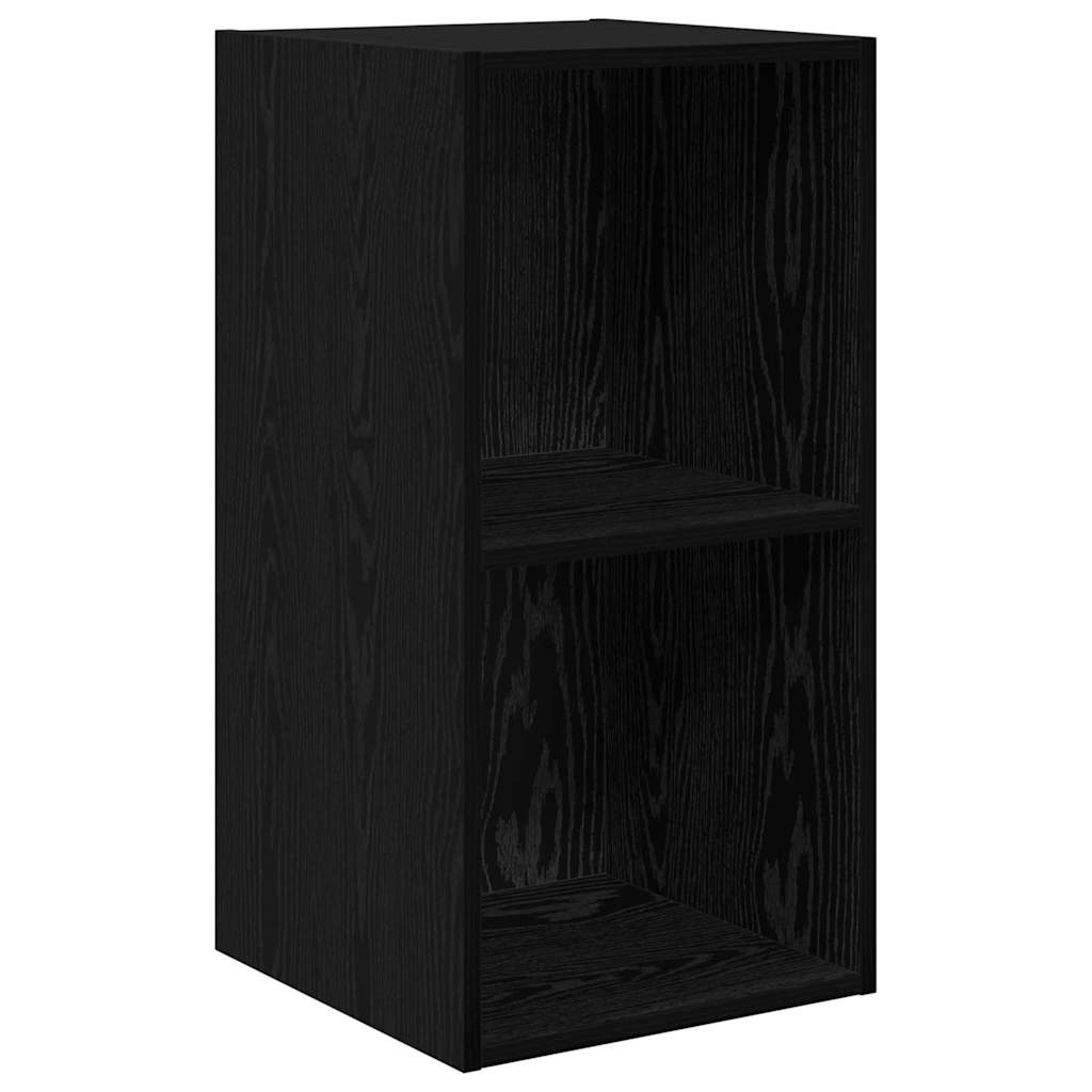 TV Cabinet Set 2 pcs Black Oak 37 x 37 x 72 cm Engineered Wood