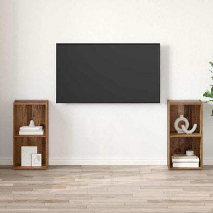 TV Cabinet Set 2 pcs Old Wood 72 x 35 x 36.5 cm Engineered Wood