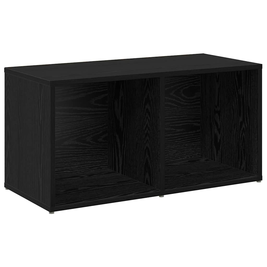 TV Cabinet Set Wall-mounted 2 pcs Black Oak 72 x 35 x 36.5 cm