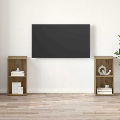 TV Cabinet Set Wall-mounted 2 pcs Artisan Oak 72 x 35 x 36.5 cm