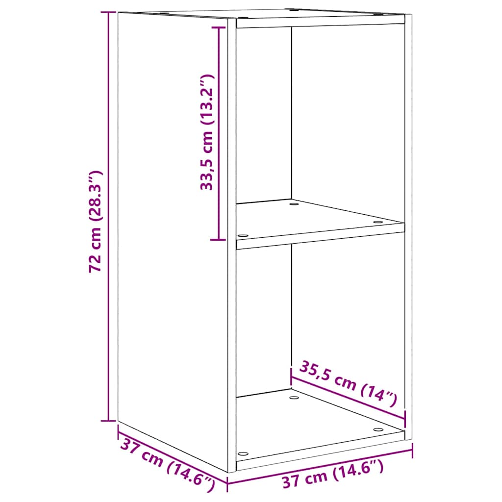TV Cabinet Set Wall-mounted 4 pcs Artisan Oak 37 x 37 x 72 cm
