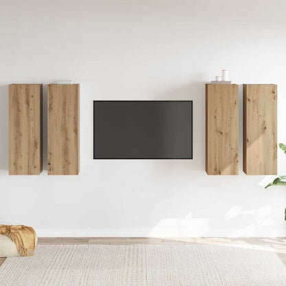 TV Cabinet Set Wall-mounted 4 pcs Artisan oak 30.5 x 30 x 90 cm