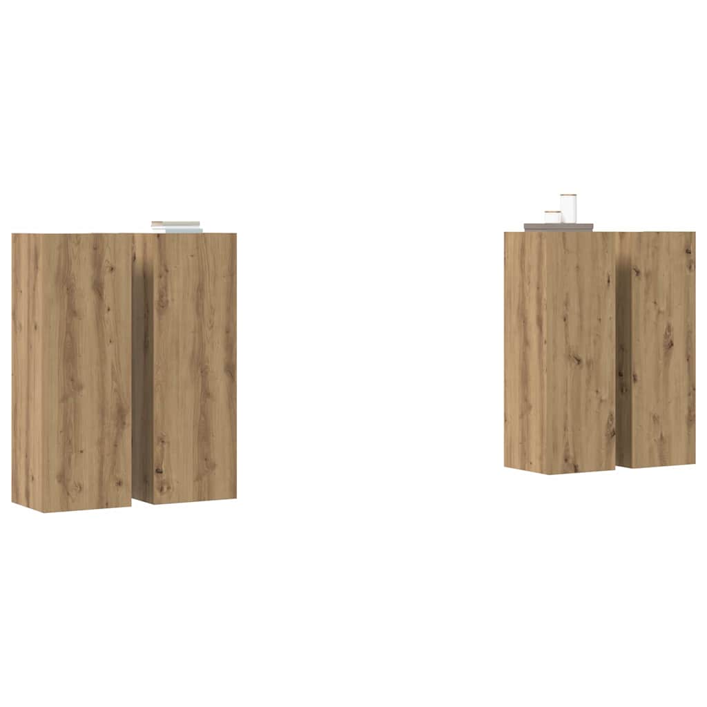 TV Cabinet Set Wall-mounted 4 pcs Artisan oak 30.5 x 30 x 90 cm