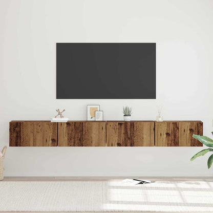 TV Cabinet Set 4 pcs Old wood 60 x 30 x 30 cm Engineered wood