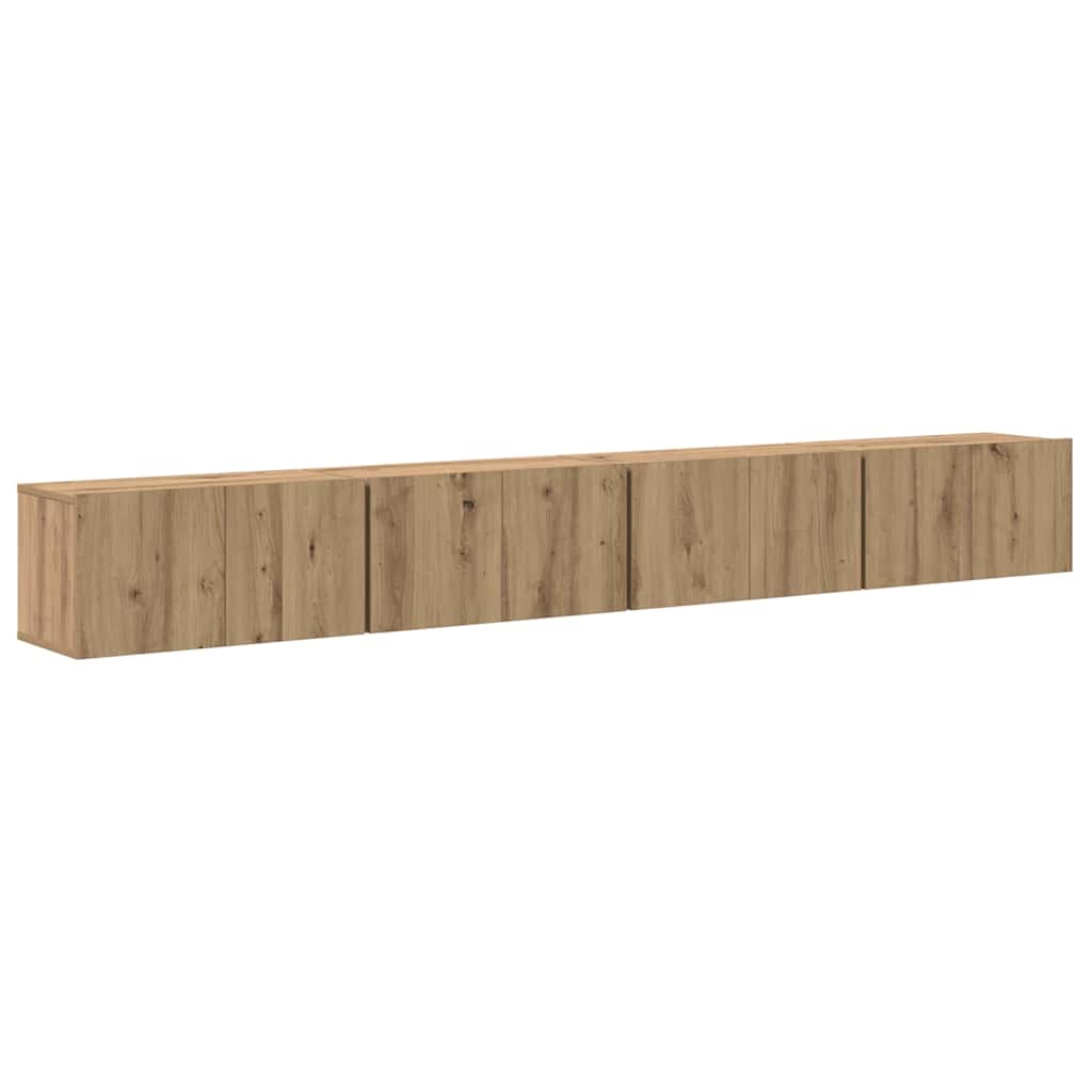 TV Cabinet Set Wall-mounted 4 pcs Artisan oak 60 x 30 x 30 cm