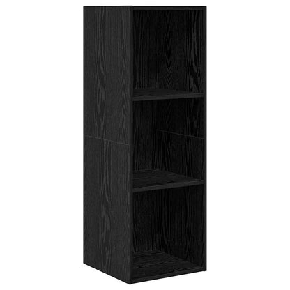 TV Cabinet Set 2 pcs Black Oak 37 x 37 x 107 cm Engineered Wood