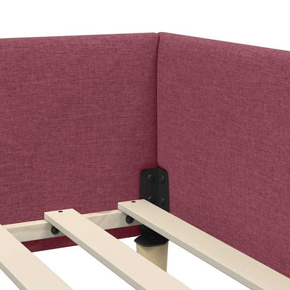 Corner Bed Frame Other with Headboard Wine red 80 x 200 cm