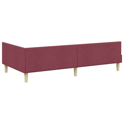 Corner Bed Frame Other with Headboard Wine red 80 x 200 cm