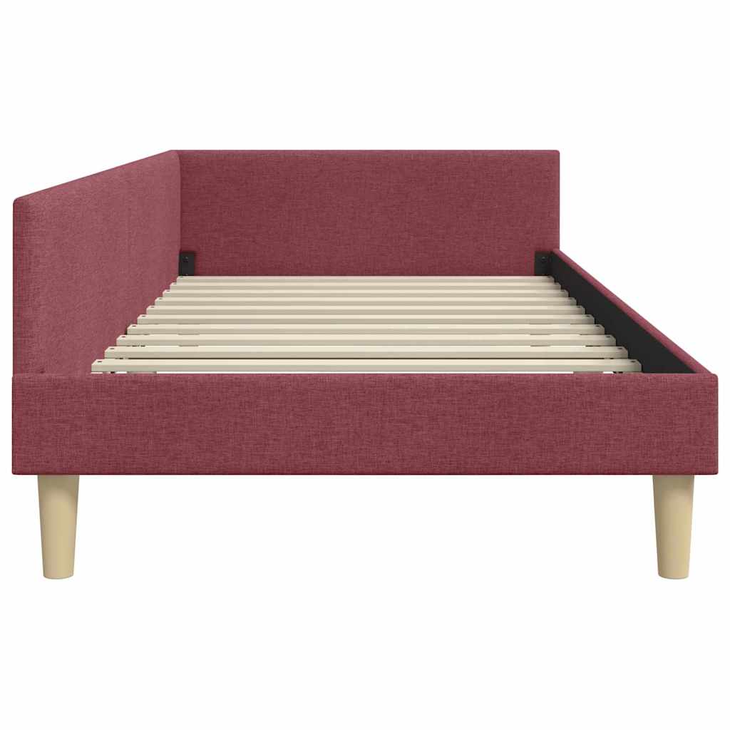 Corner Bed Frame Other with Headboard Wine red 80 x 200 cm