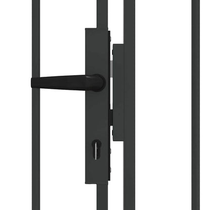 Fence gate with Lock Grey 300 x 175 cm Steel