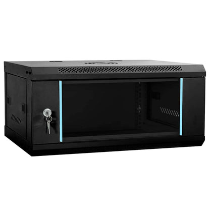 Network Cabinet with Storage Black 60 x 35 x 28 cm Steel