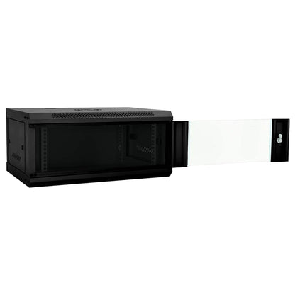 Network Cabinet with Storage Black 60 x 35 x 28 cm Steel