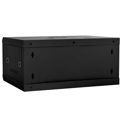 Network Cabinet with Storage Black 60 x 35 x 28 cm Steel