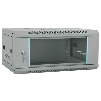 Network Cabinet with Storage Grey 60 x 35 x 28 cm Steel