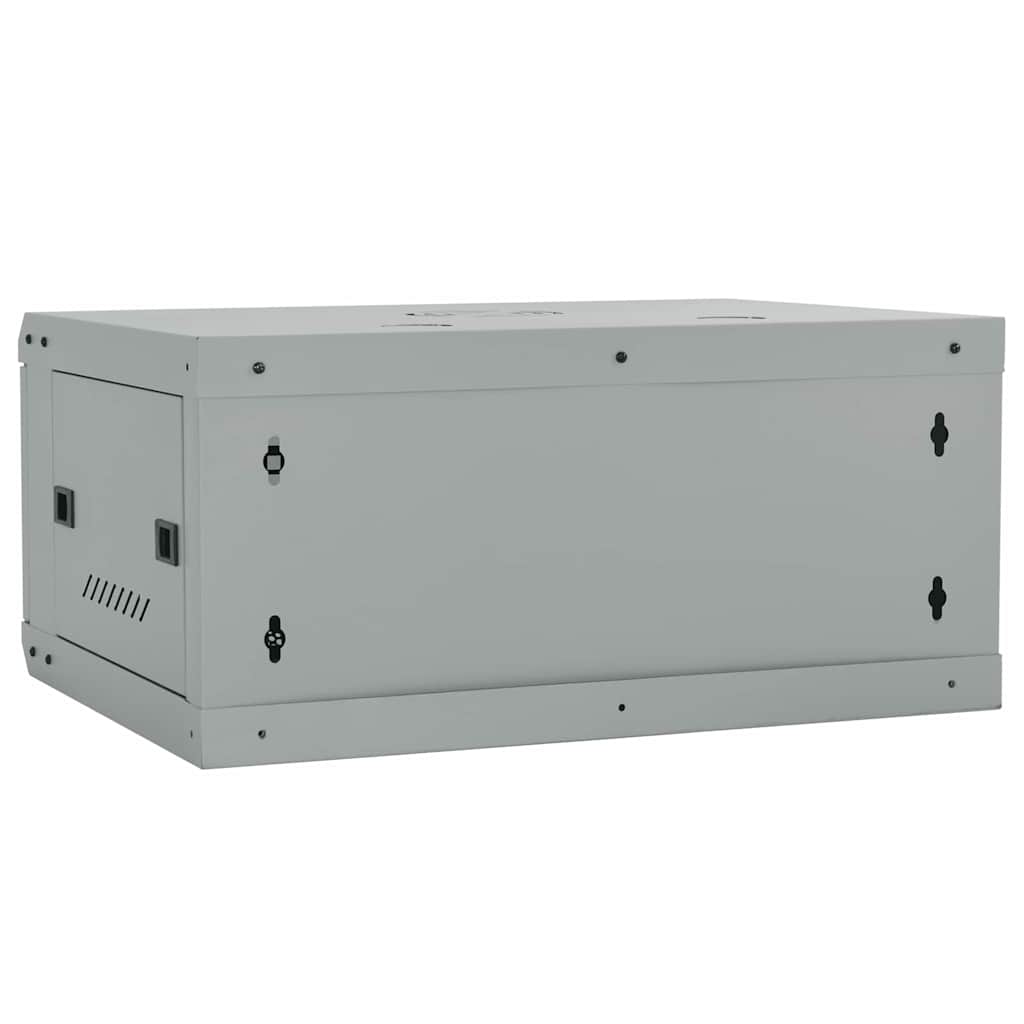Network Cabinet with Storage Grey 60 x 35 x 28 cm Steel