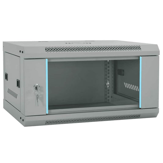Network Cabinet with Storage Grey 60 x 45 x 35 cm Steel