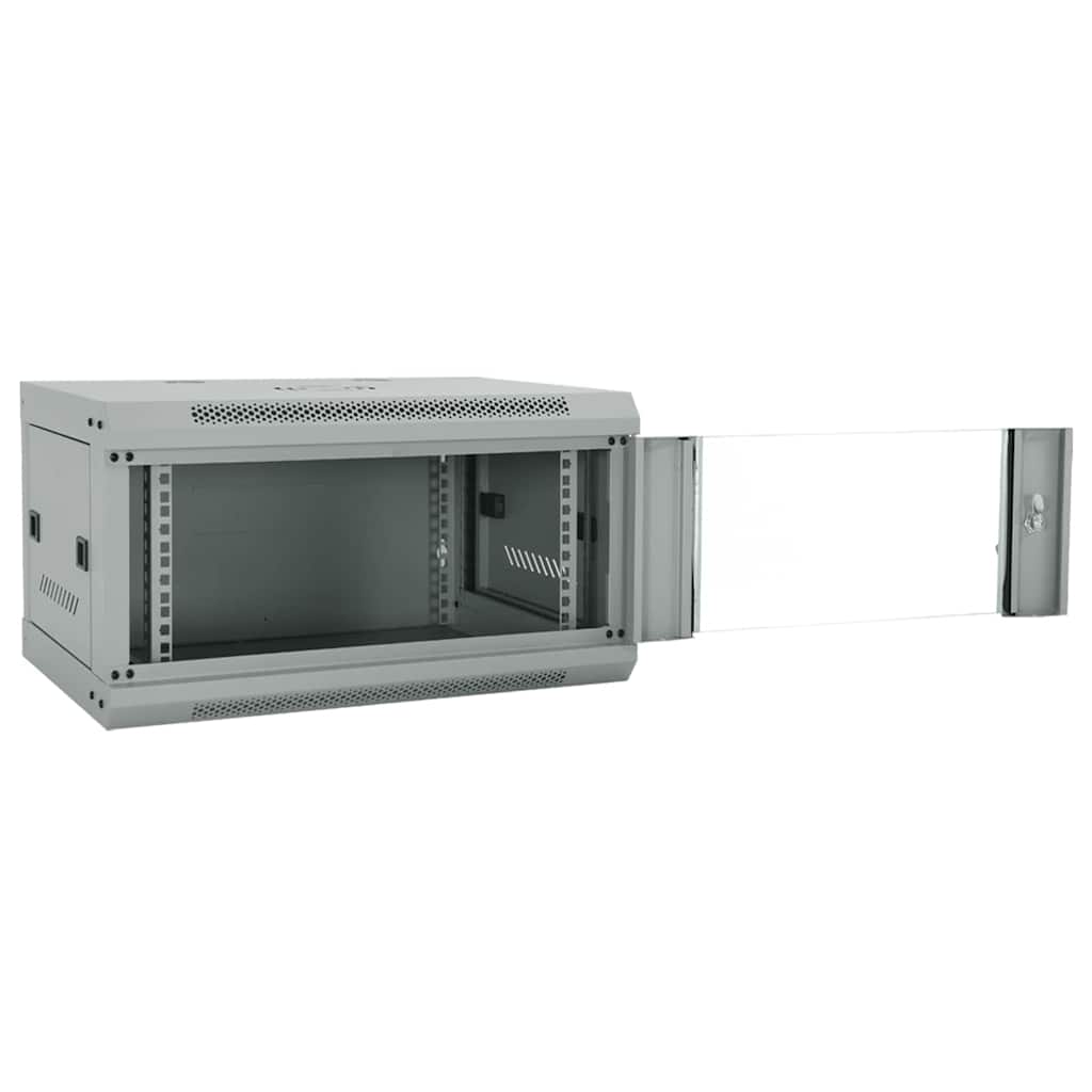 Network Cabinet with Storage Grey 60 x 45 x 35 cm Steel