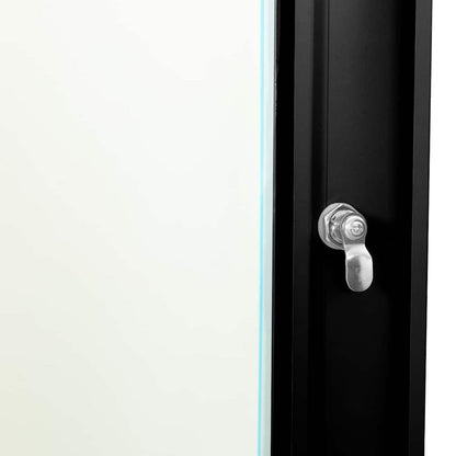 Network Cabinet with Storage Black 60 x 60 x 35 cm Steel