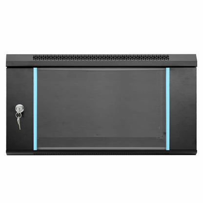 Network Cabinet with Storage Black 60 x 60 x 35 cm Steel