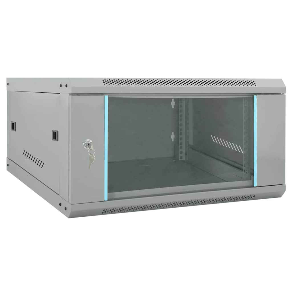 Network Cabinet with Storage Grey 60 x 60 x 35 cm Steel