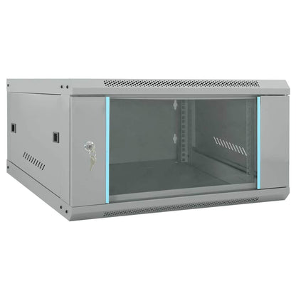 Network Cabinet with Storage Grey 60 x 60 x 35 cm Steel