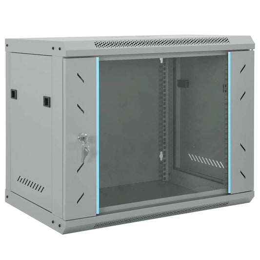 Network Cabinet with Storage Grey 60 x 45 x 50 cm Steel
