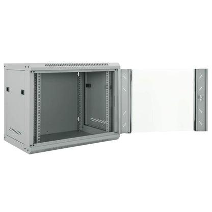 Network Cabinet with Storage Grey 60 x 45 x 50 cm Steel