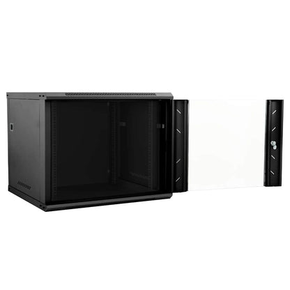 Network Cabinet with Storage Black 60 x 60 x 50 cm Steel