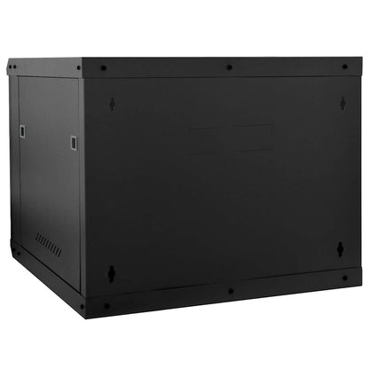 Network Cabinet with Storage Black 60 x 60 x 50 cm Steel