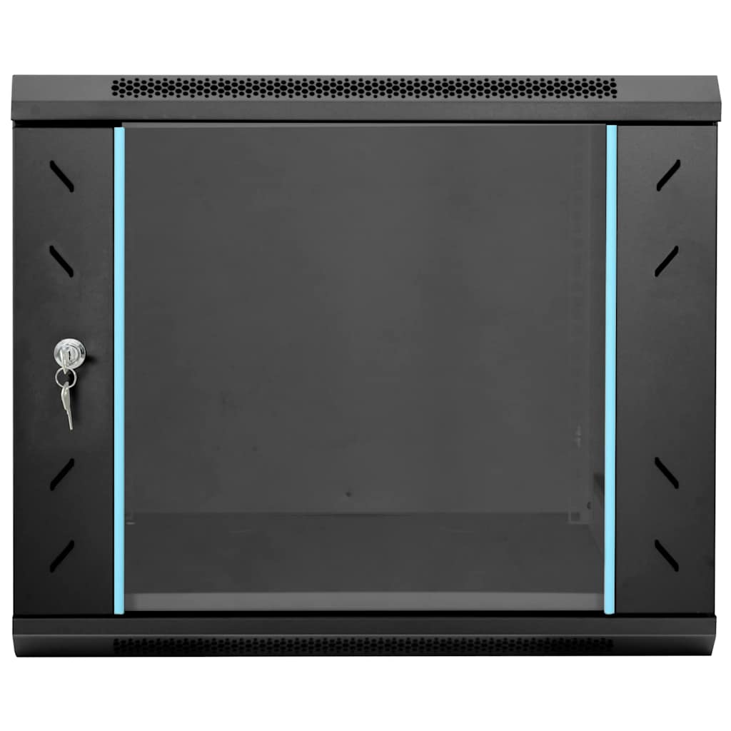 Network Cabinet with Storage Black 60 x 60 x 50 cm Steel