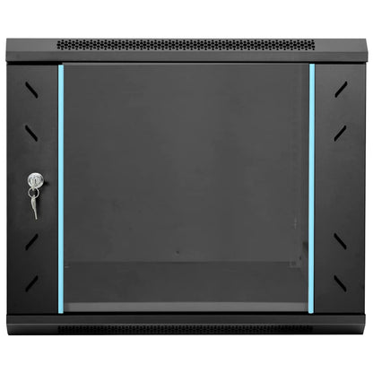 Network Cabinet with Storage Black 60 x 60 x 50 cm Steel