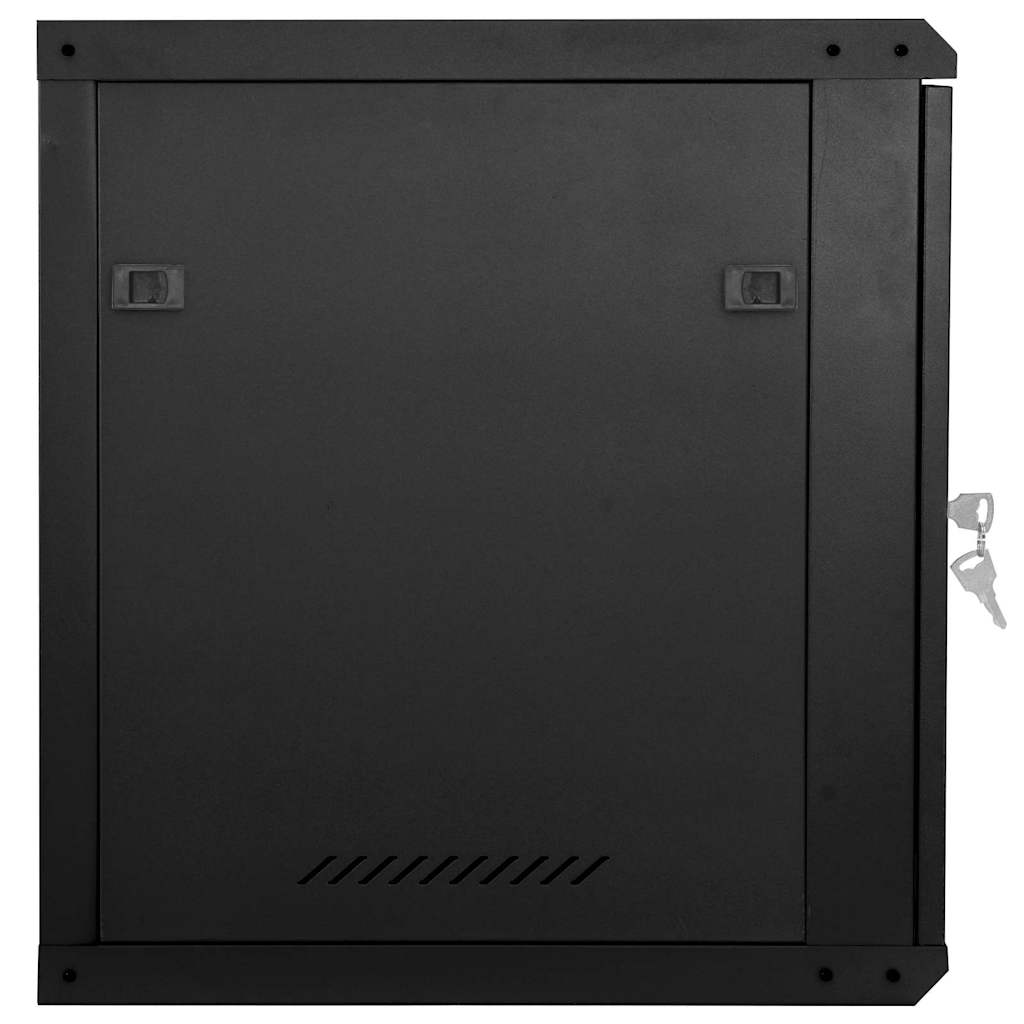 Network Cabinet with Storage Black 60 x 60 x 50 cm Steel