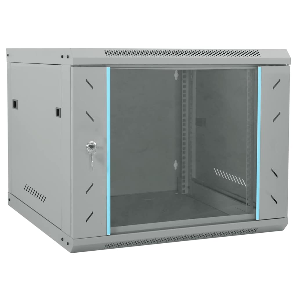 Network Cabinet with Storage Grey 60 x 60 x 50 cm Steel