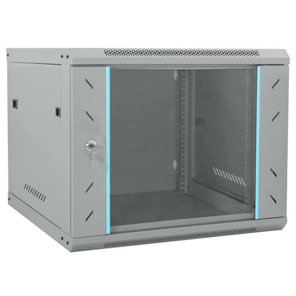 Network Cabinet with Storage Grey 60 x 60 x 50 cm Steel