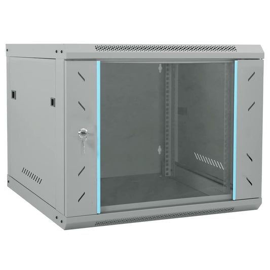 Network Cabinet with Storage Grey 60 x 60 x 50 cm Steel