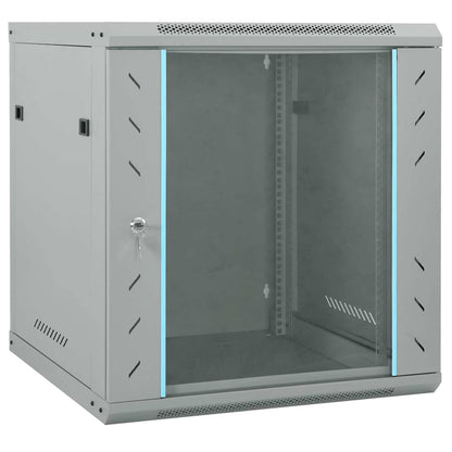 Network Cabinet with Storage Grey 60 x 60 x 65 cm Steel