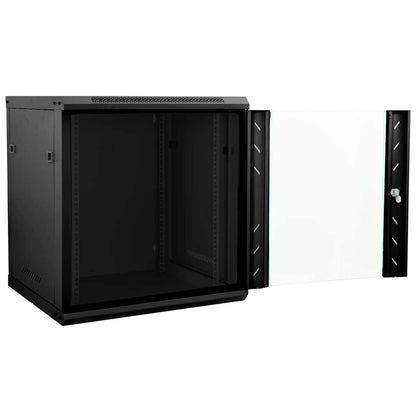 Network Cabinet with Storage Black 60 x 45 x 65 cm Steel
