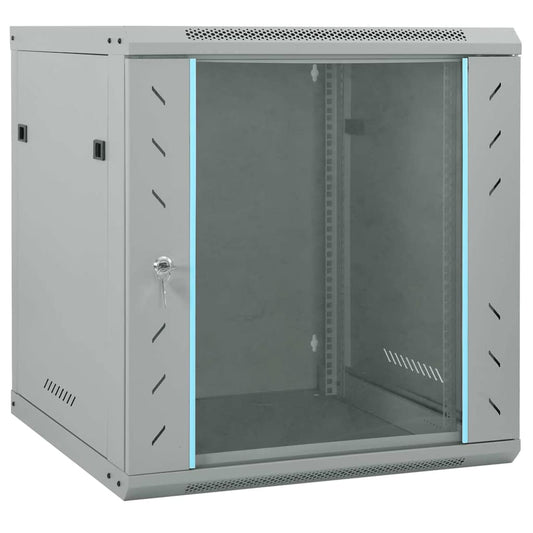Network Cabinet with Storage Grey 60 x 45 x 65 cm Steel