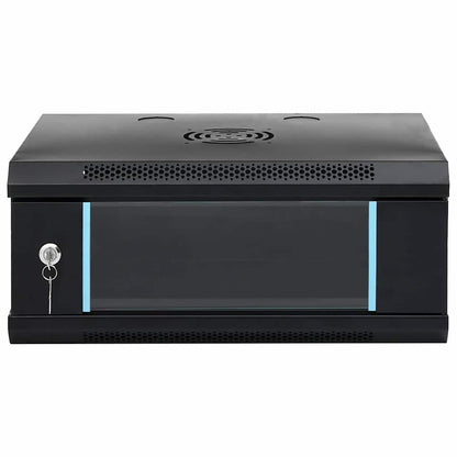 Network Cabinet with Storage Black 53 x 35 x 21 cm Steel