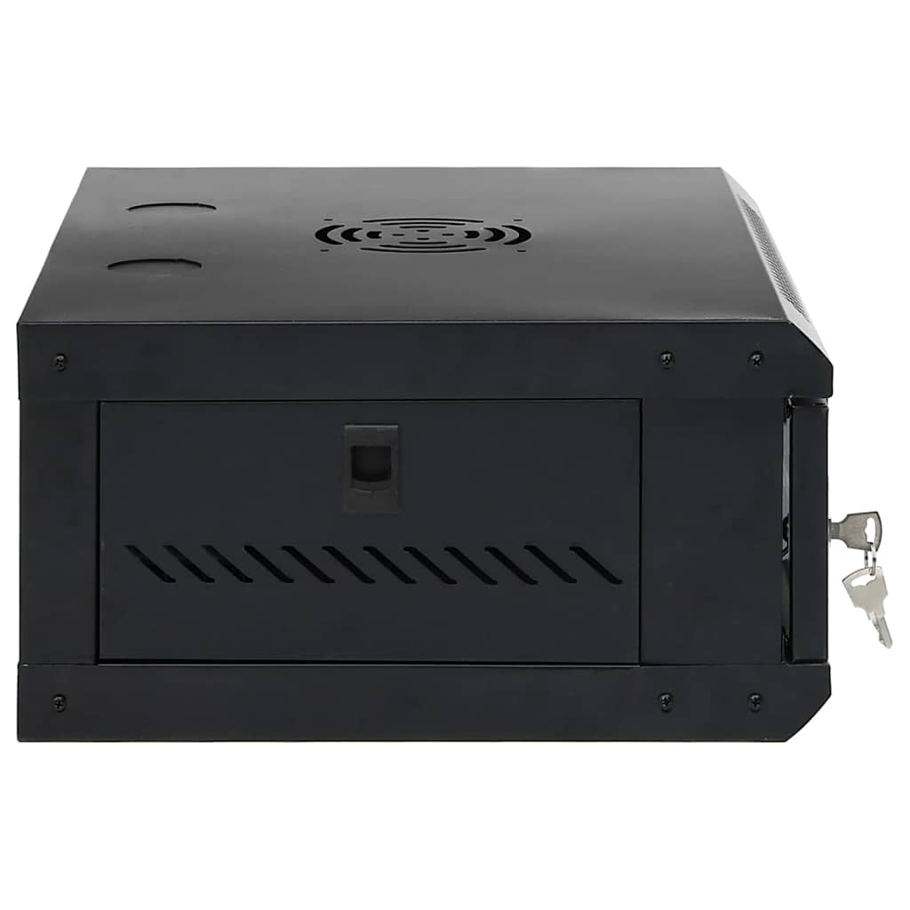 Network Cabinet with Storage Black 53 x 45 x 21 cm Steel