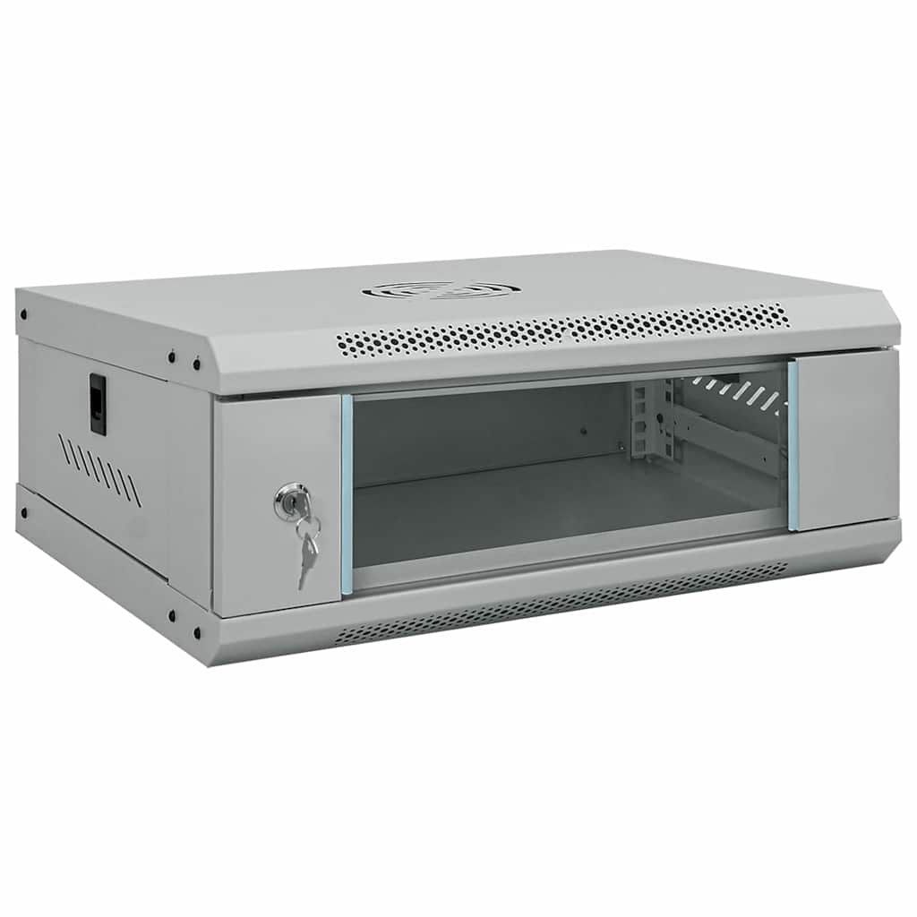 Network Cabinet with Storage Grey 53 x 35 x 21 cm Steel