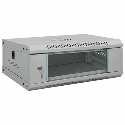 Network Cabinet with Storage Grey 53 x 35 x 21 cm Steel