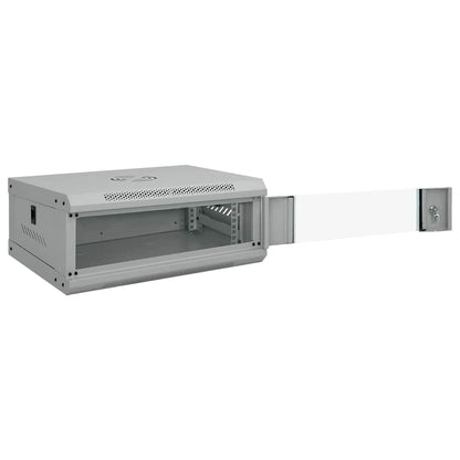 Network Cabinet with Storage Grey 53 x 35 x 21 cm Steel