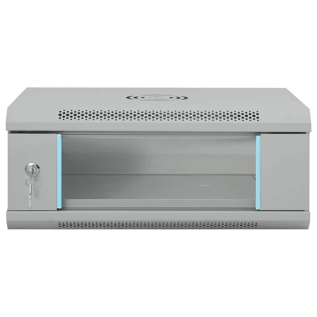 Network Cabinet with Storage Grey 53 x 35 x 21 cm Steel