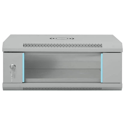 Network Cabinet with Storage Grey 53 x 35 x 21 cm Steel
