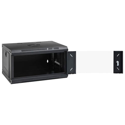 Network Cabinet with Storage Black 53 x 45 x 30 cm Steel