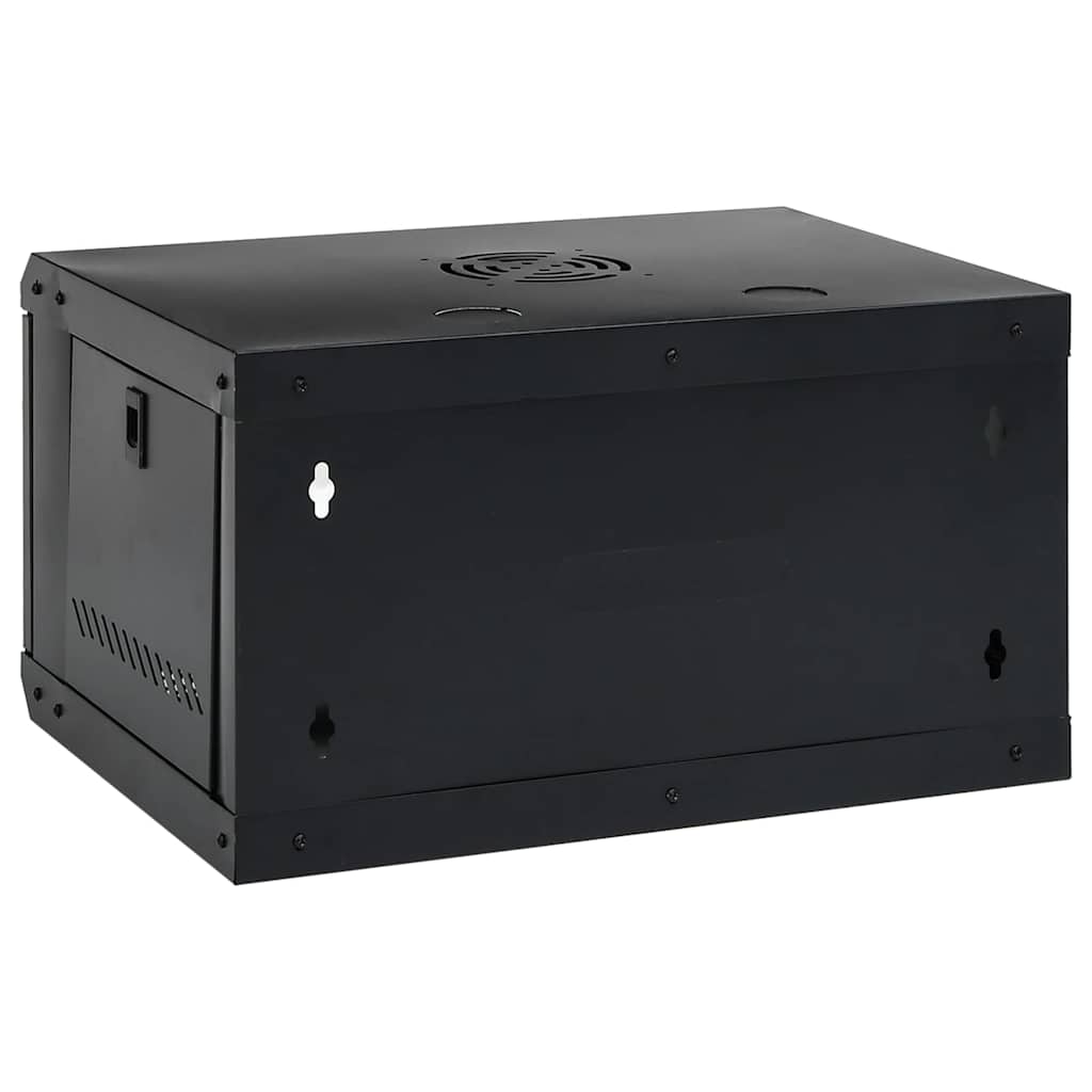 Network Cabinet with Storage Black 53 x 45 x 30 cm Steel