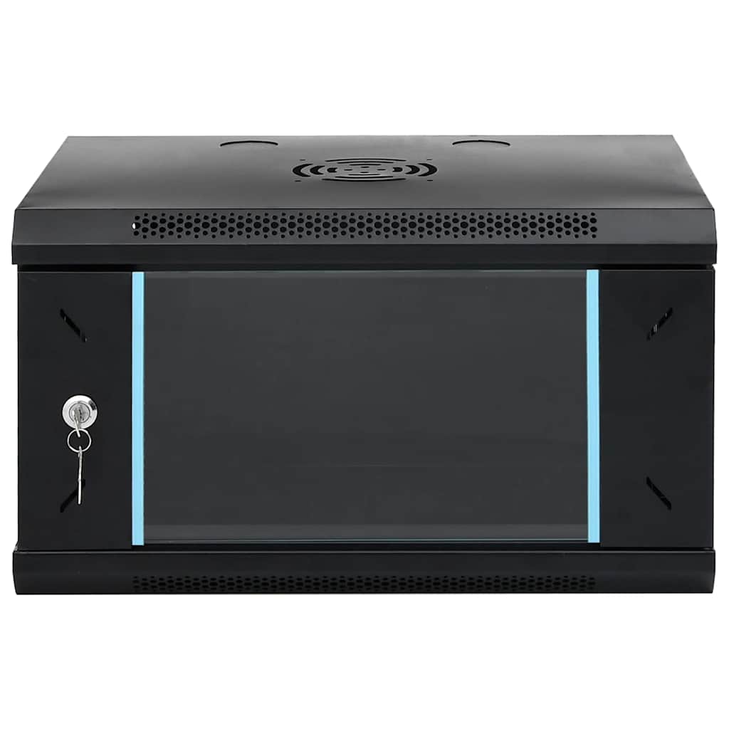 Network Cabinet with Storage Black 53 x 45 x 30 cm Steel