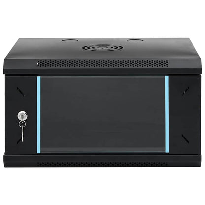 Network Cabinet with Storage Black 53 x 45 x 30 cm Steel